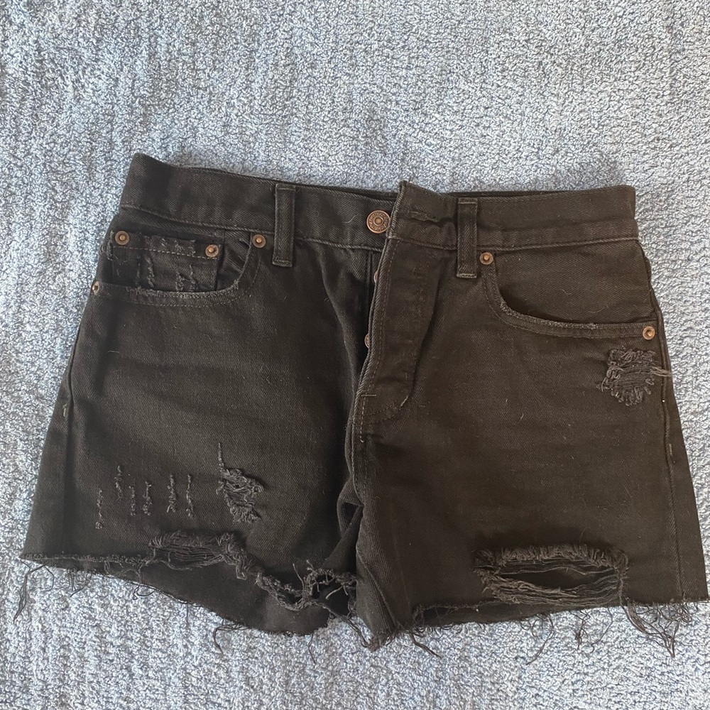 Aritzia black jean shorts